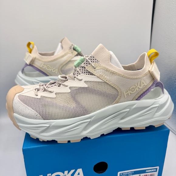 NWT Hoka Hopara 2 Women’s Hybrid Hiking Sandal in Alabaster Snow Off white cream - Picture 13 of 16